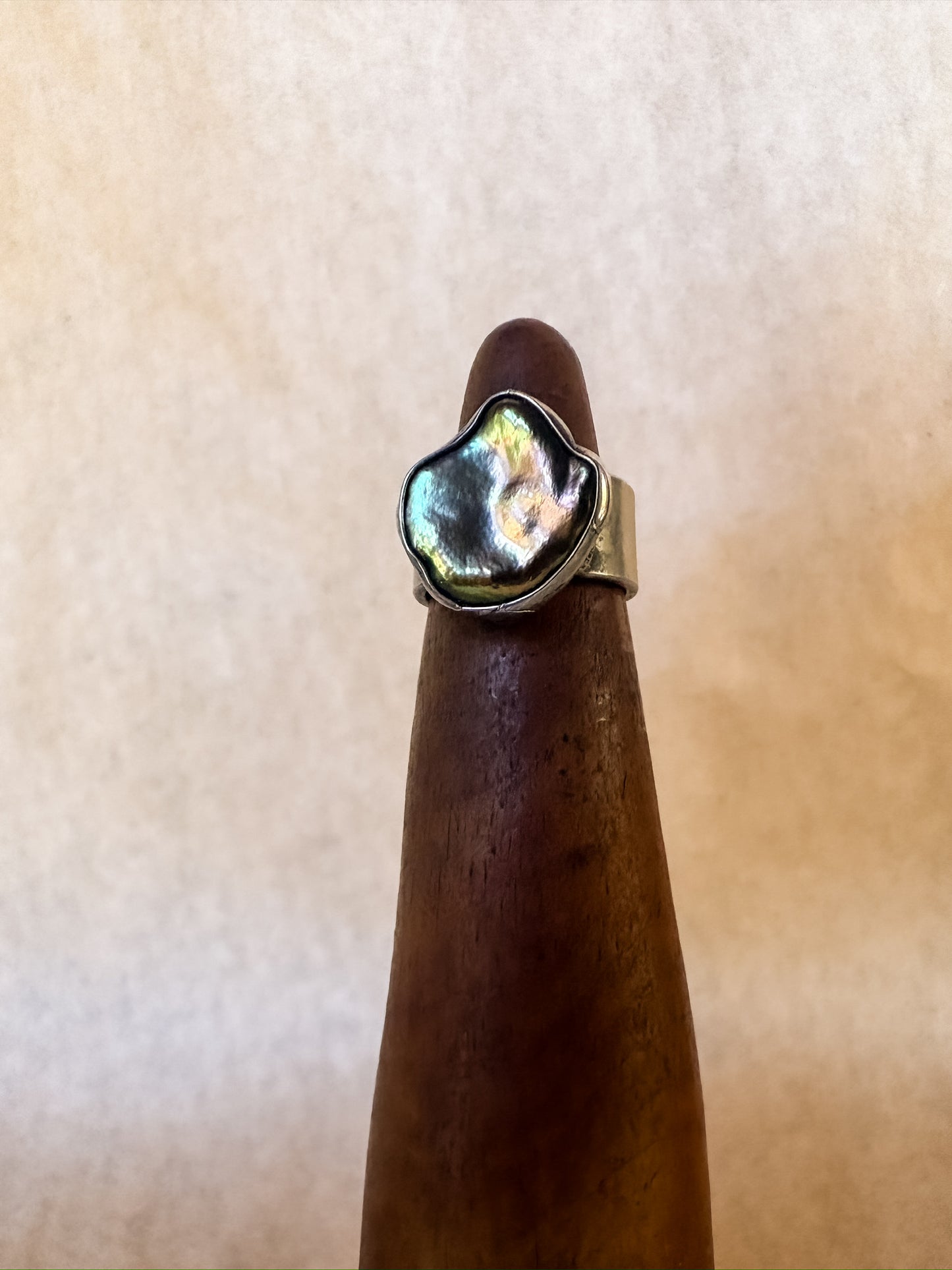 peacock pearl ring