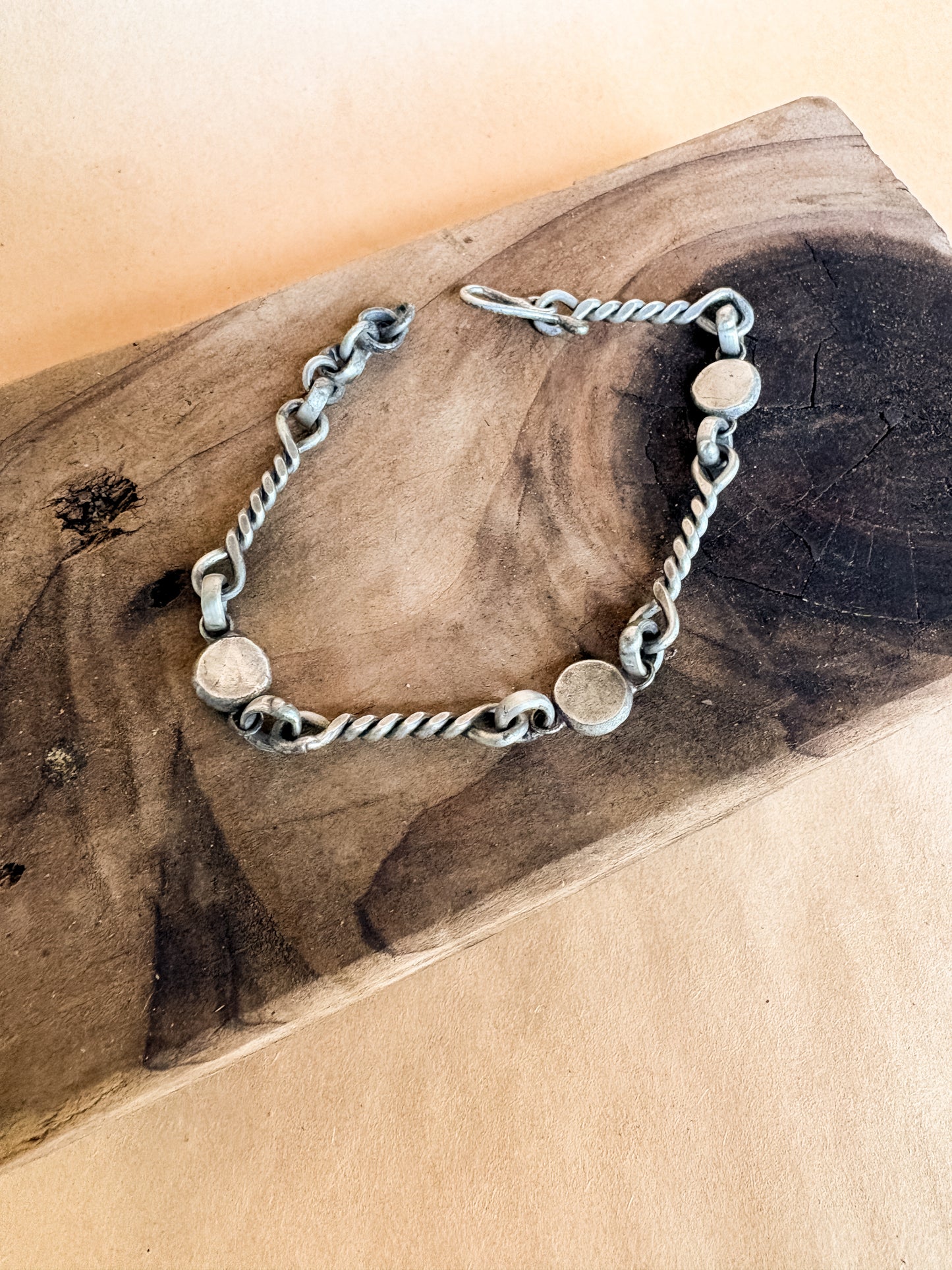 twisted dot link bracelet