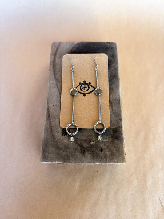 garnet sigil earrings