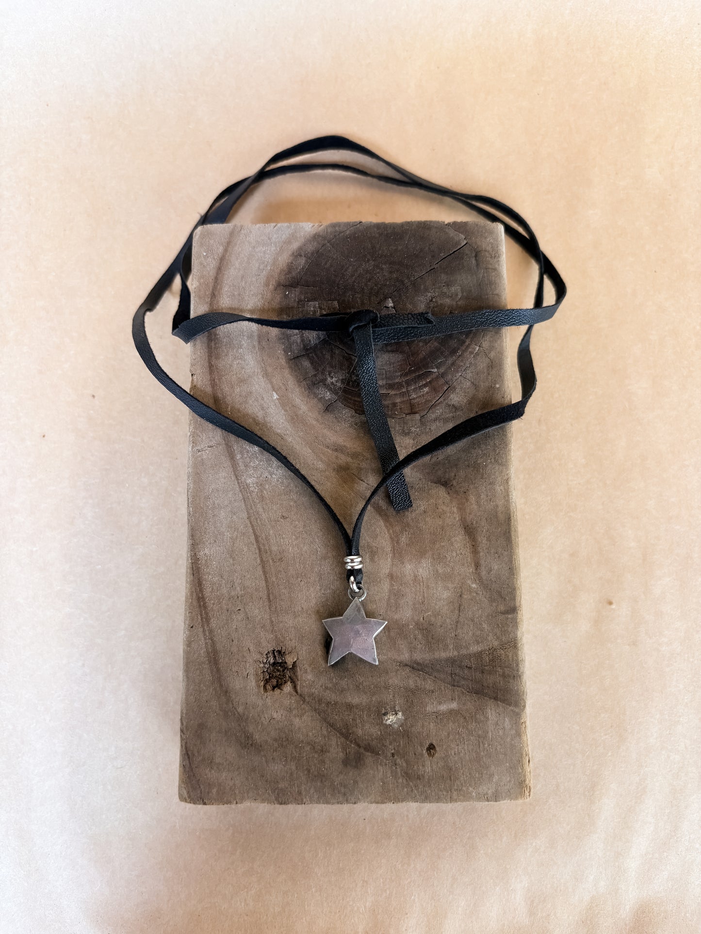 star leather wrap choker