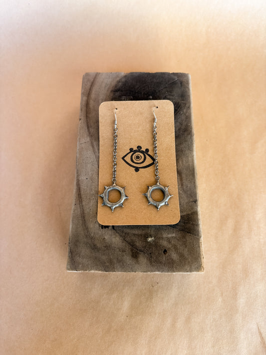 sun portal long earrings