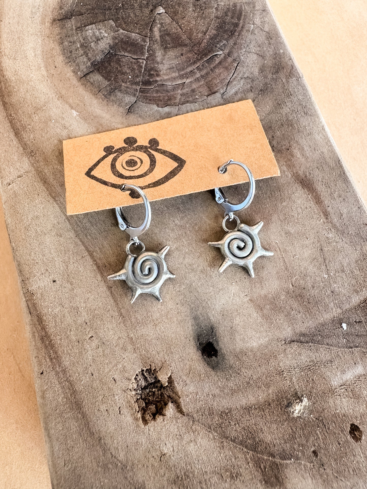 swirl spike earrings