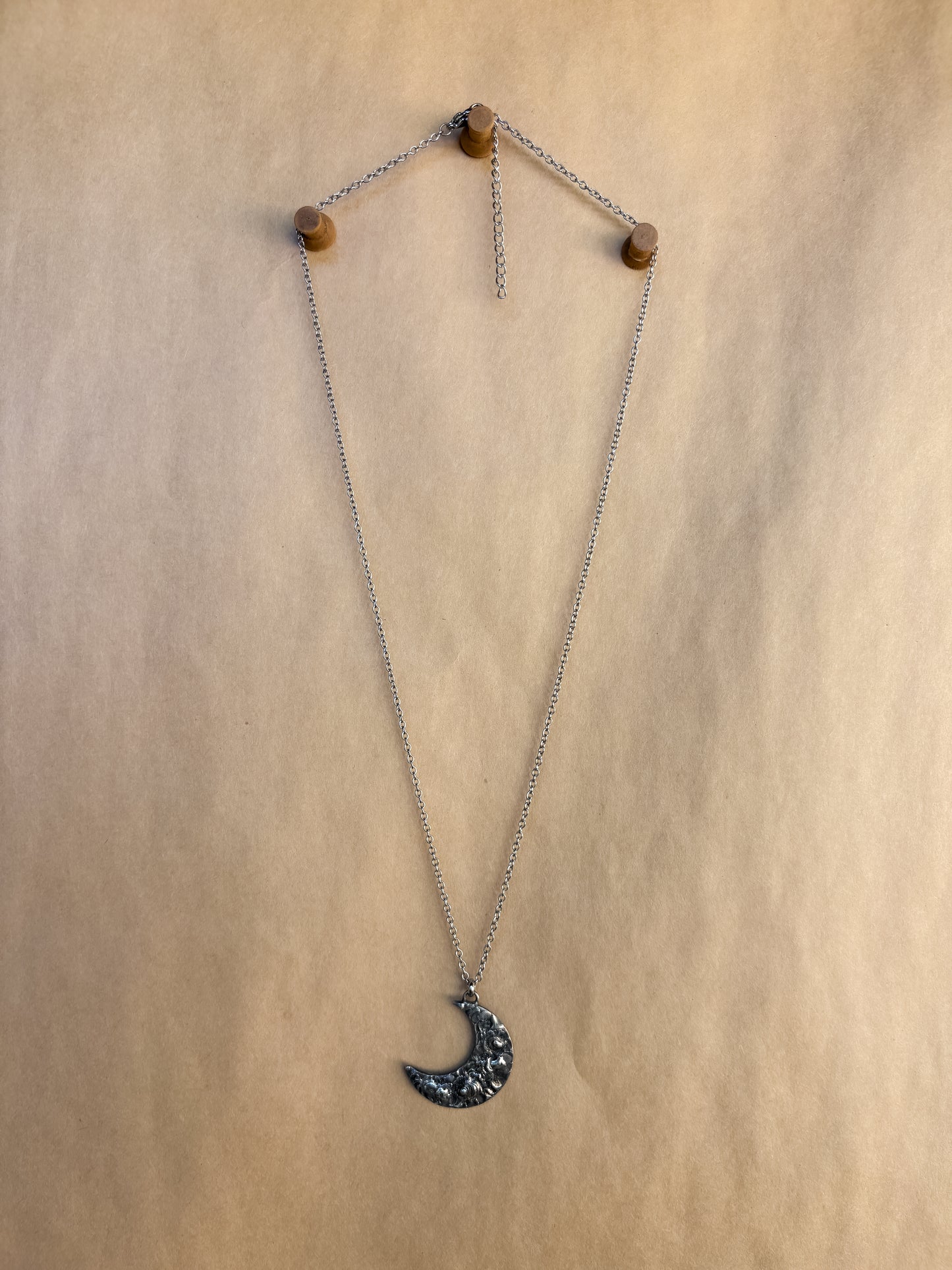 large crescent moon necklace
