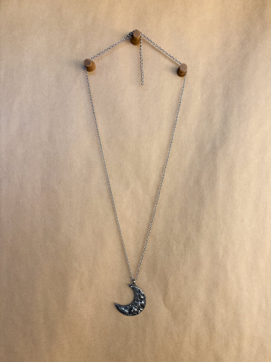 large crescent moon necklace