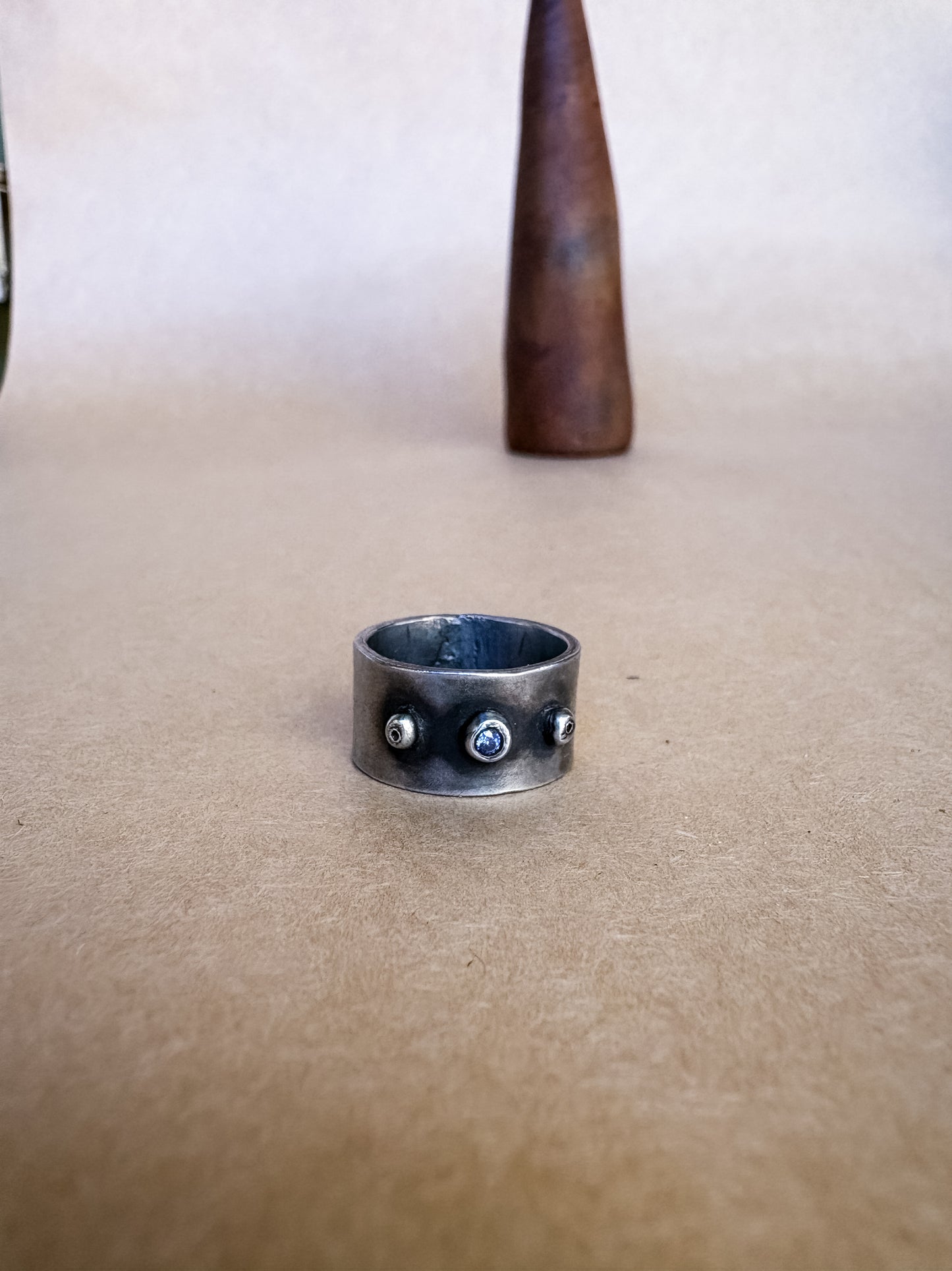 lavender gem wide band ring