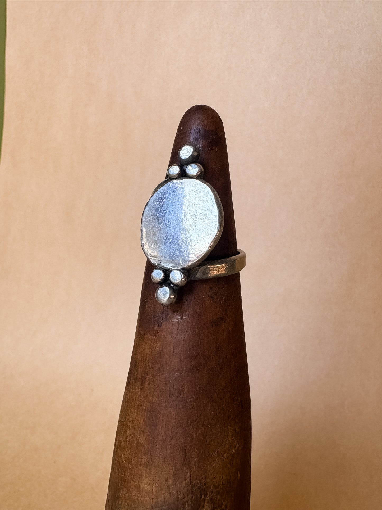 triple dot mirror ring