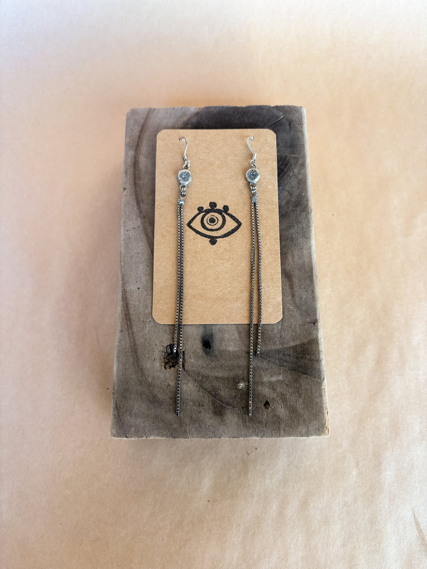 baby blue gemmy earrings