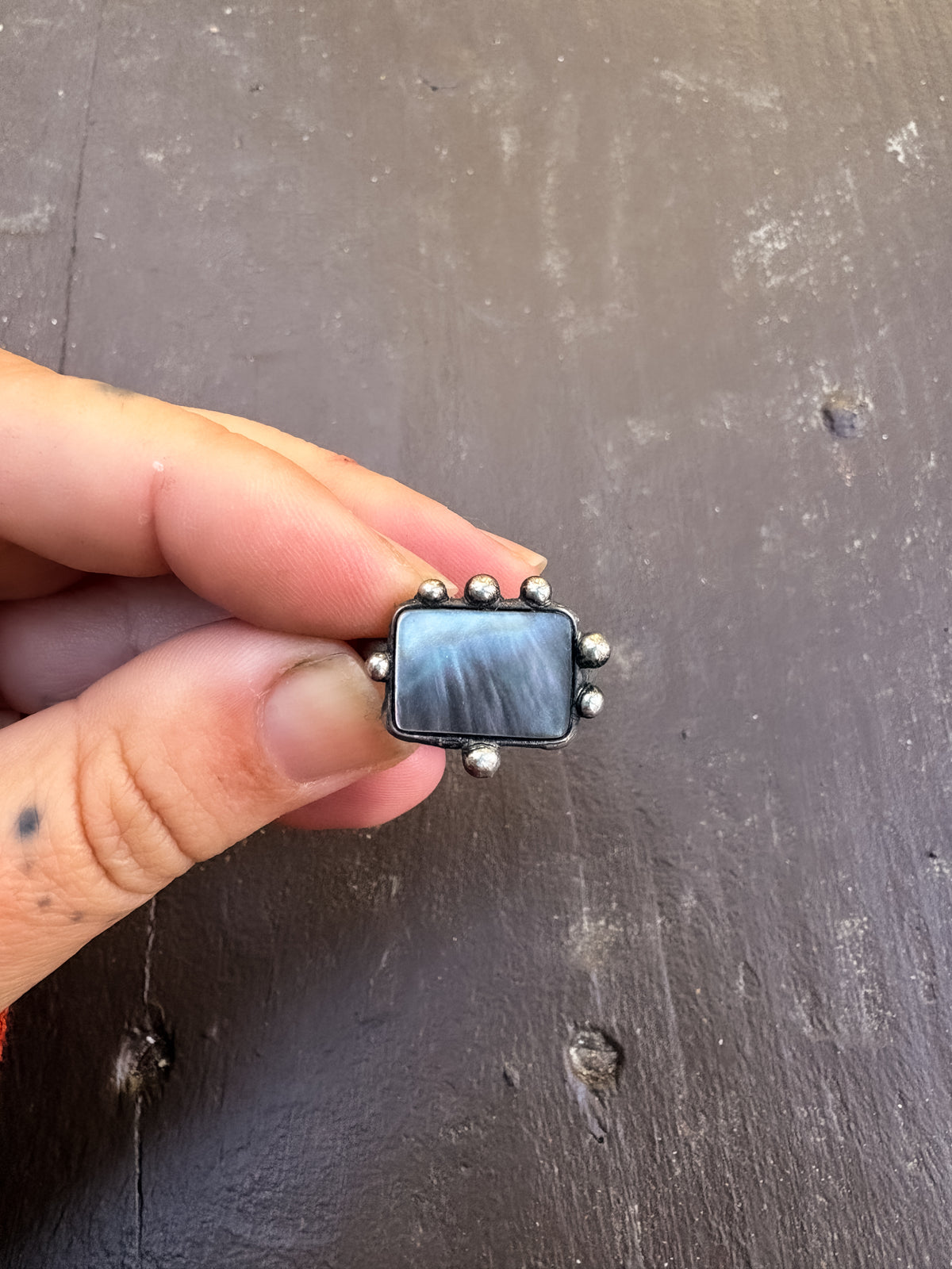 mother of pearl window ring