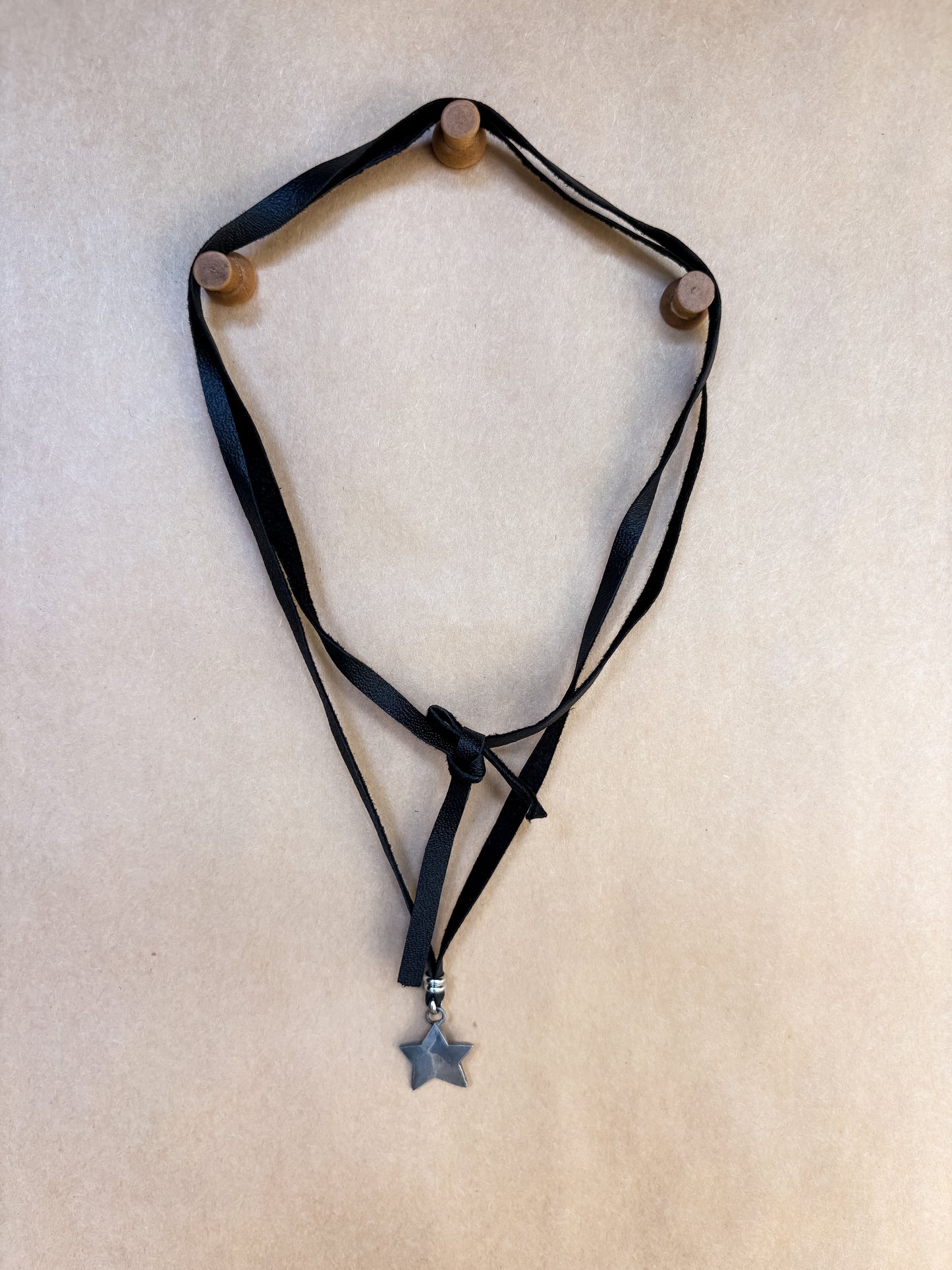 star leather wrap choker