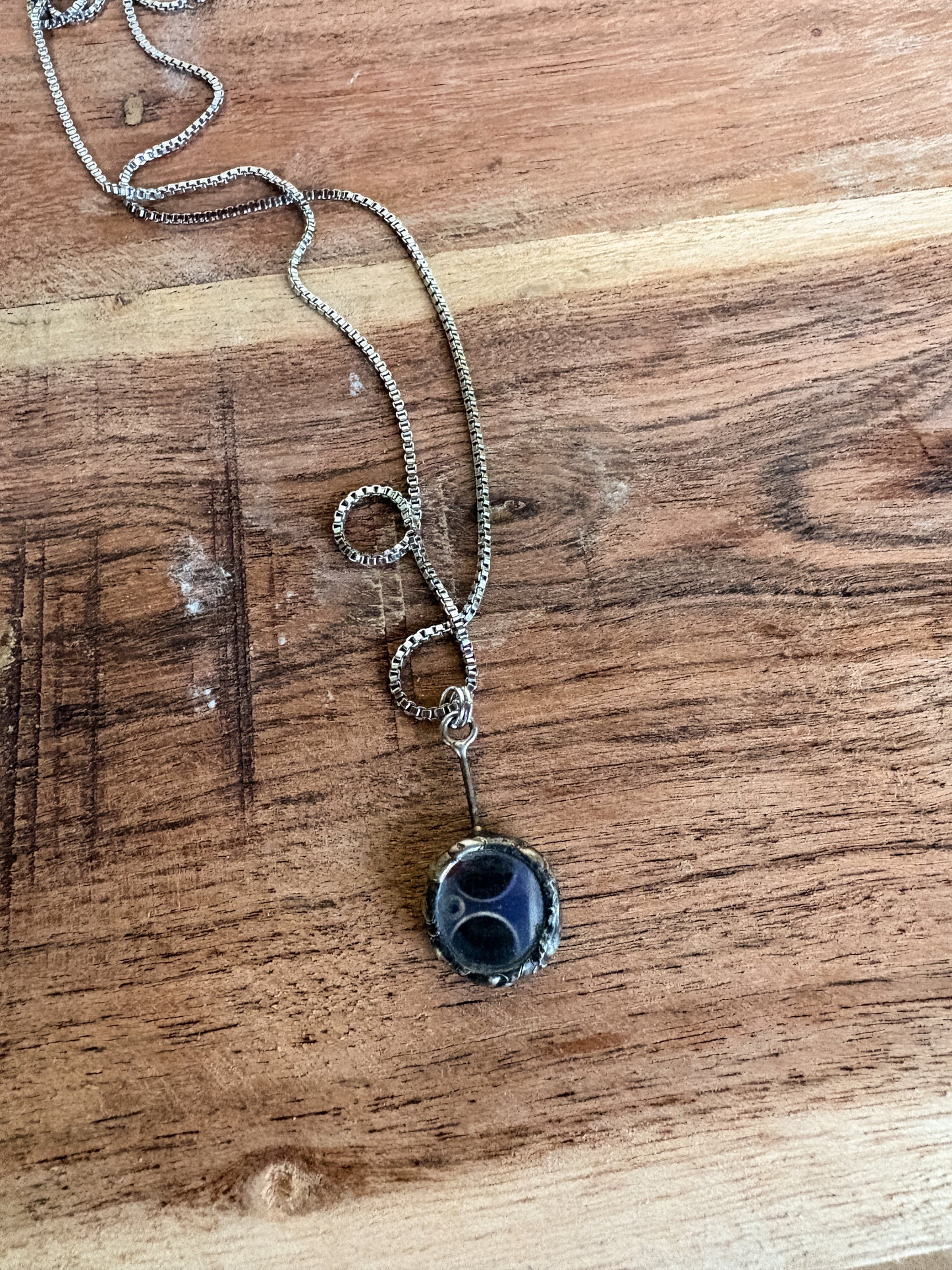 mirror pendant necklace