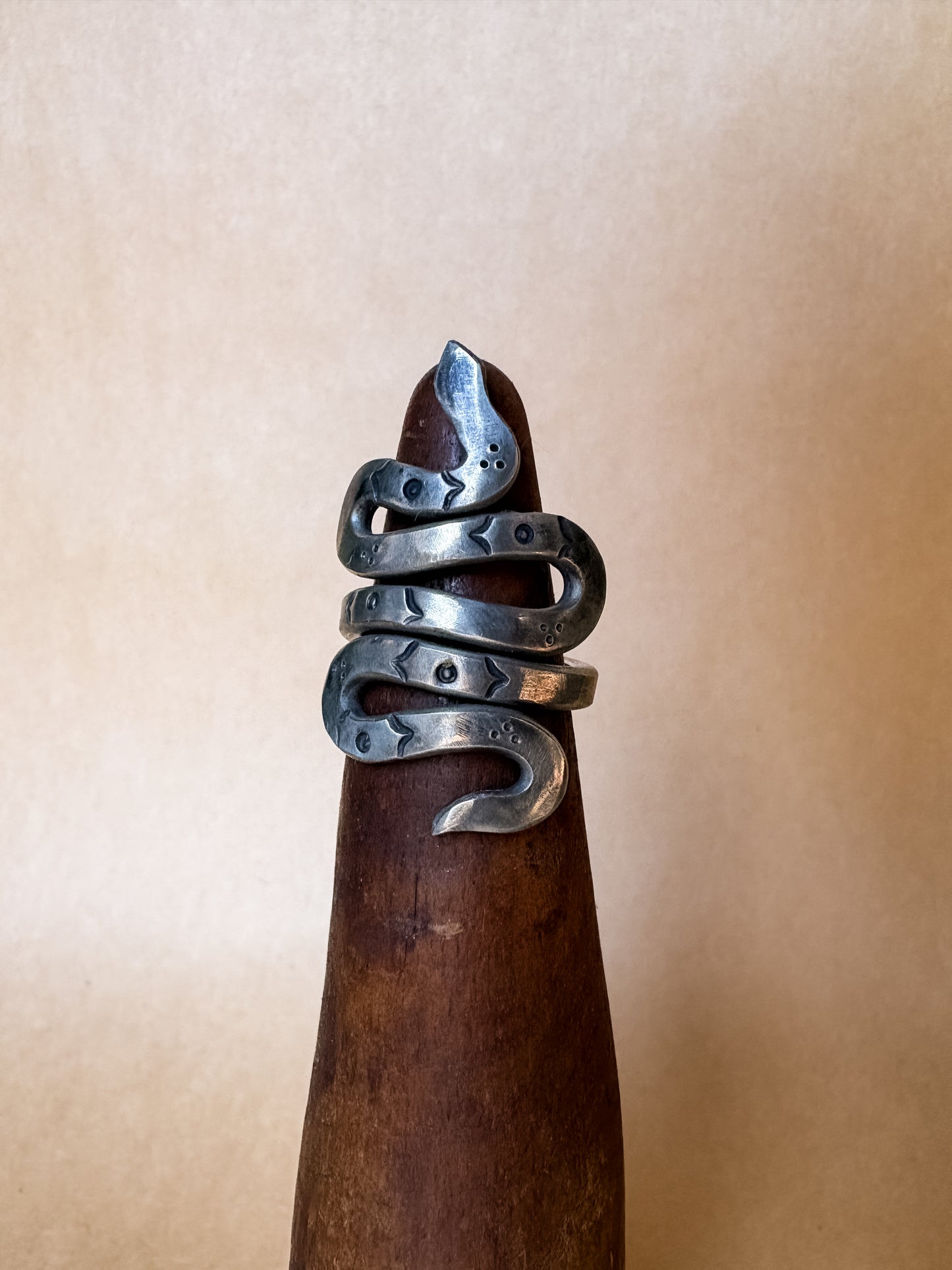banded snake ring