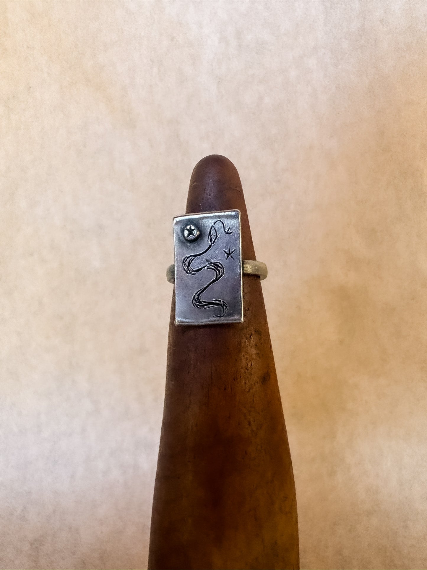 snake star panel ring