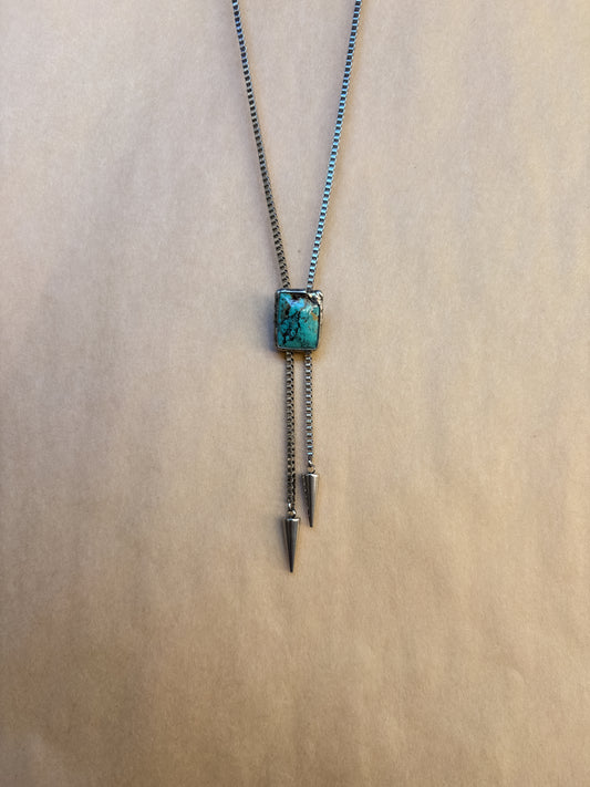 turquoise window chain bolo