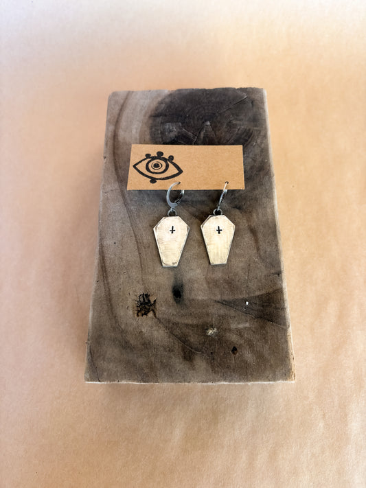 coffin earrings