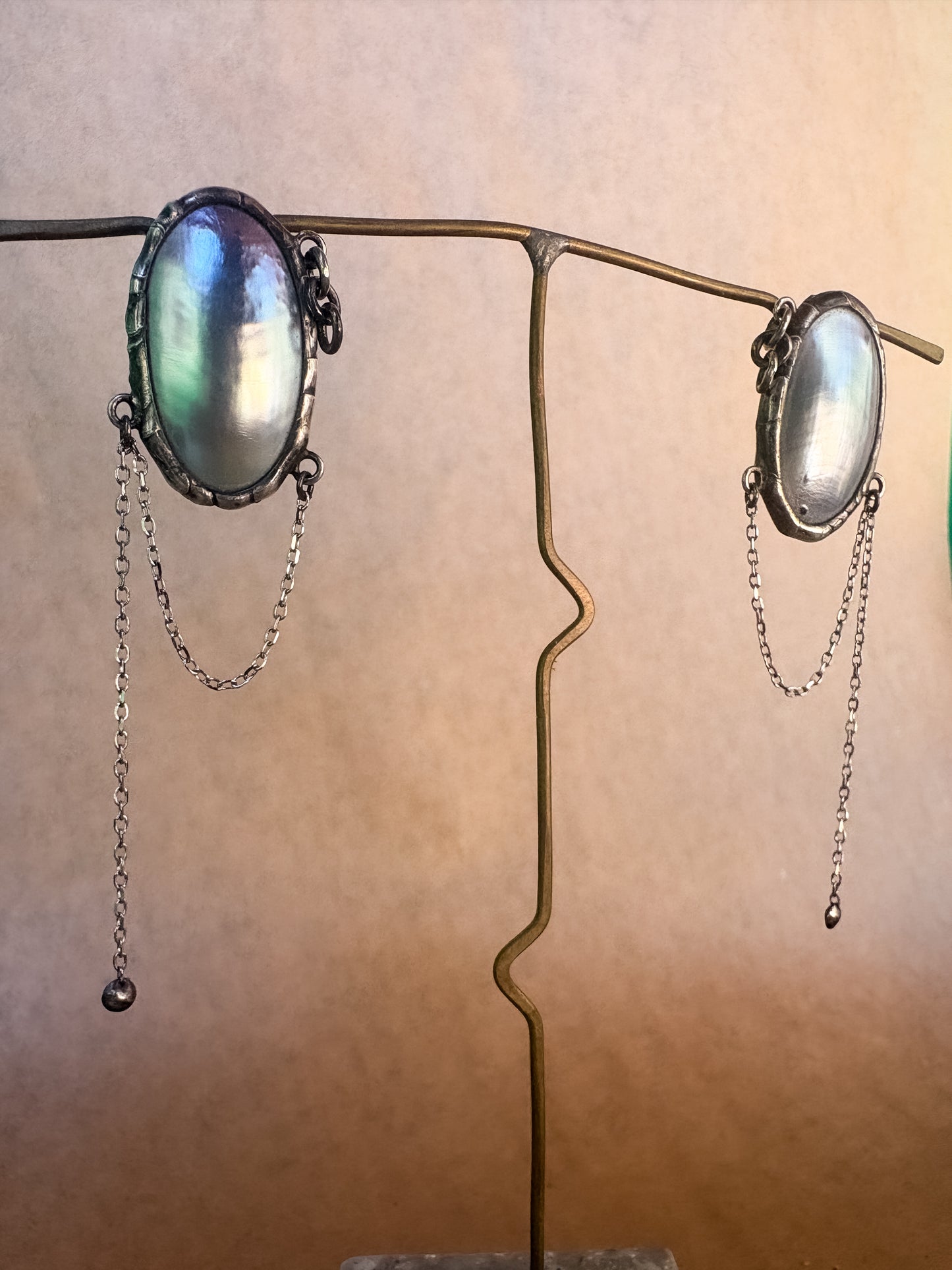nautilus shell earrings