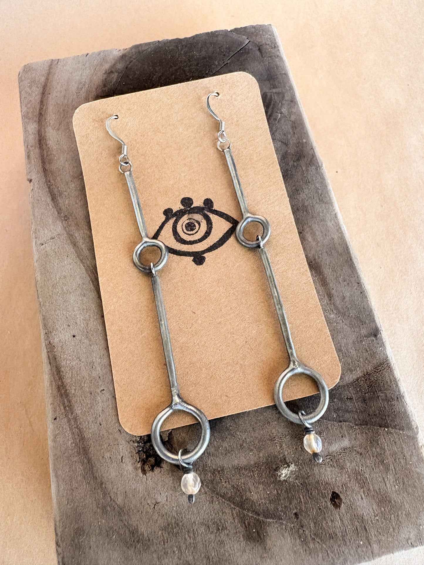garnet sigil earrings