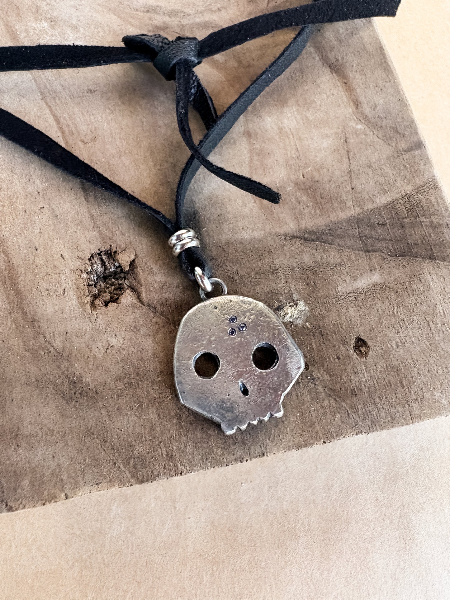 sparkle skull wrap choker