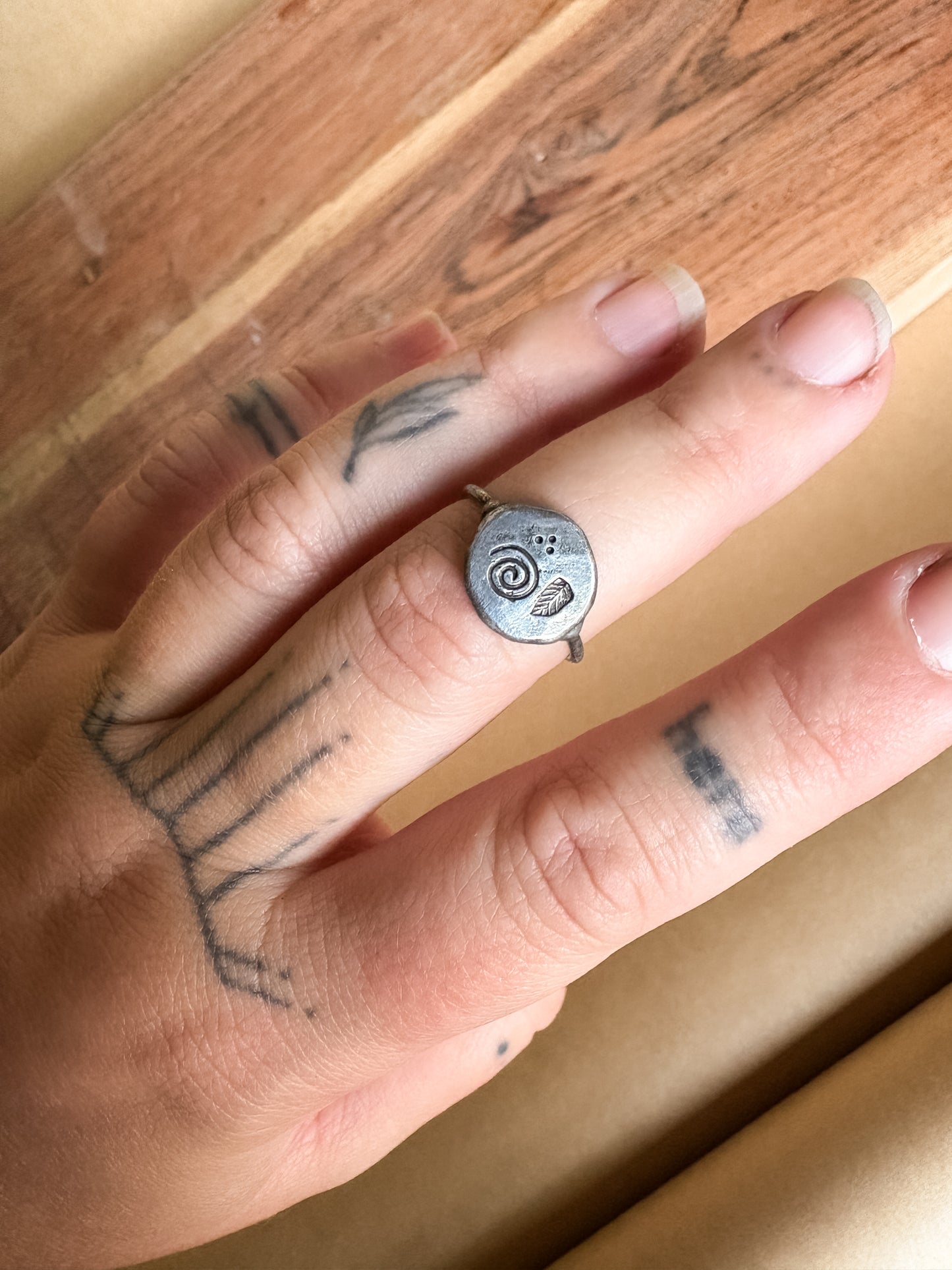 swirl patchwork ring