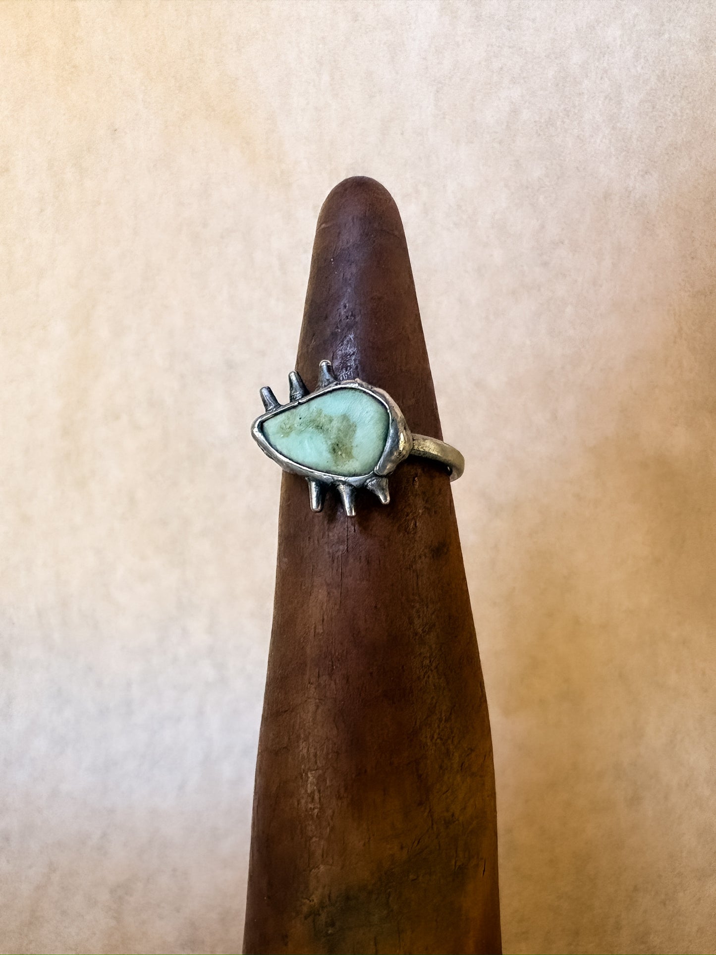 spiked adventurine ring