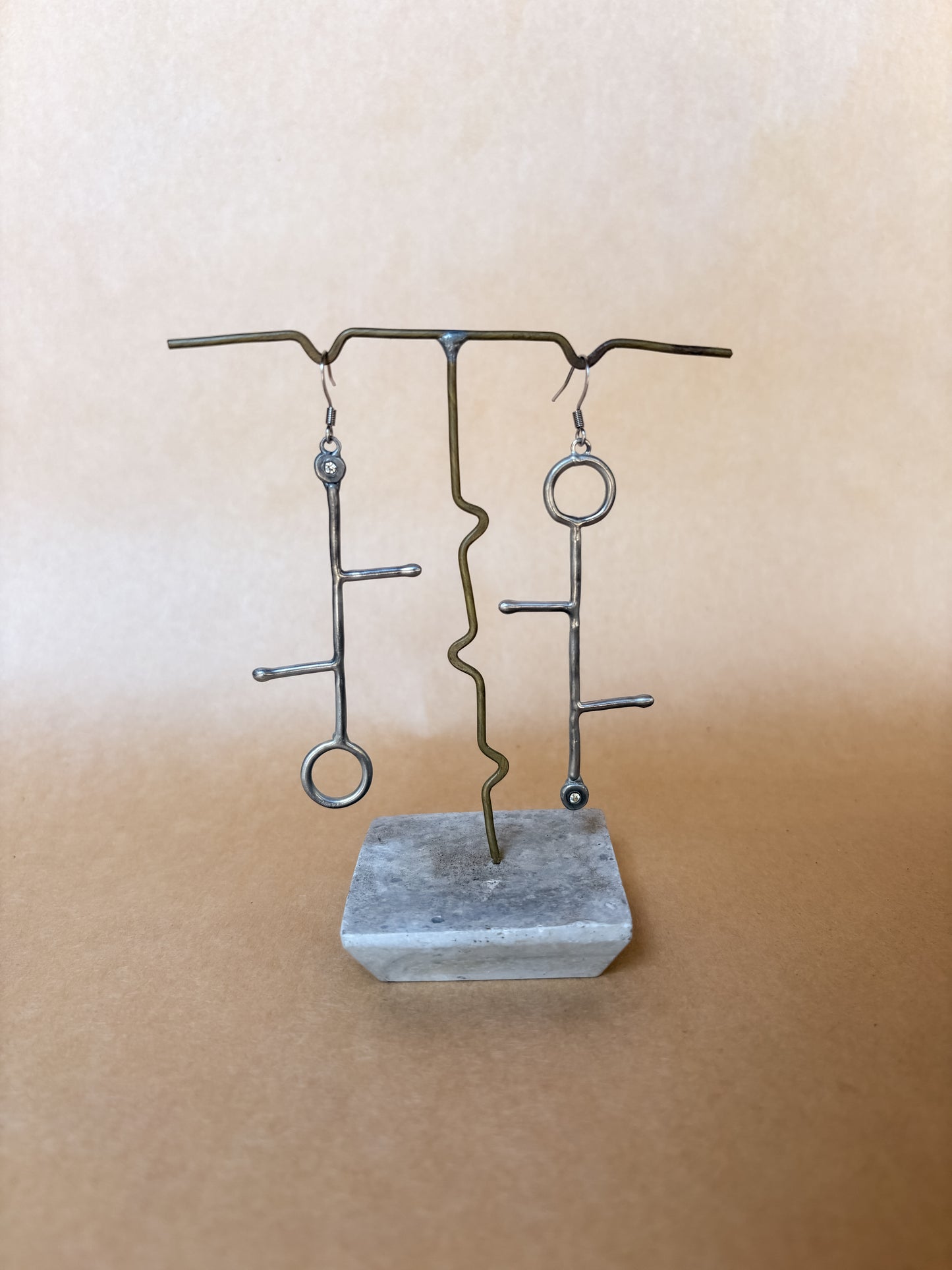 lemon yellow sigil earrings