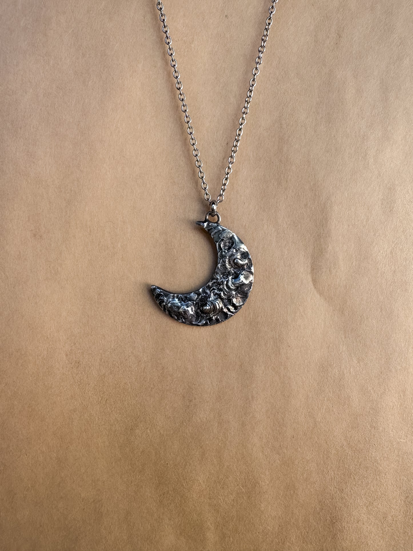large crescent moon necklace