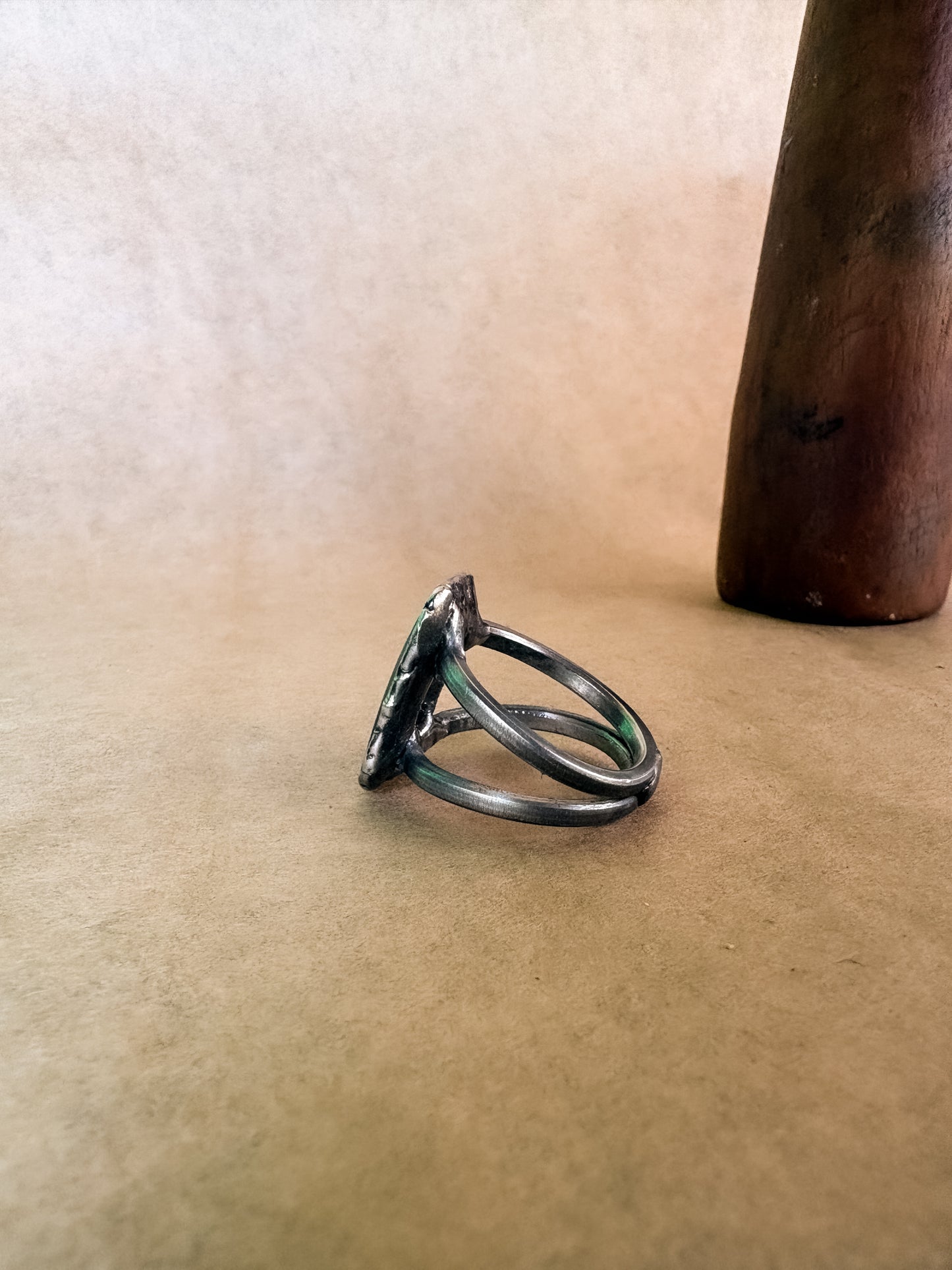 black mother of pearl ring