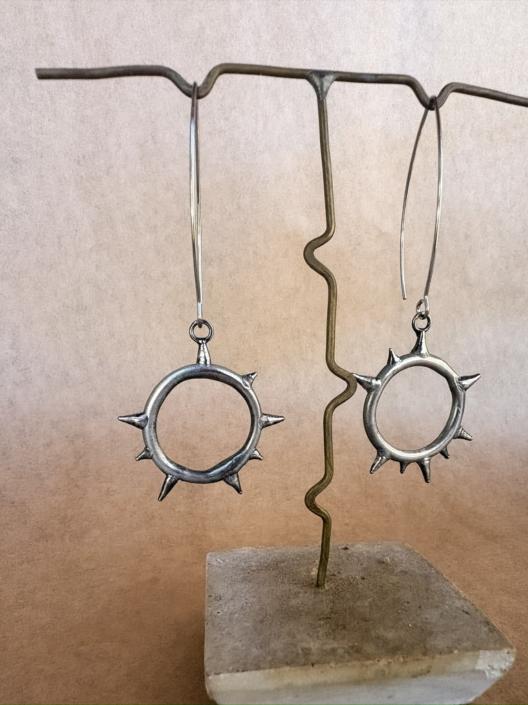 sunburst portal earrings