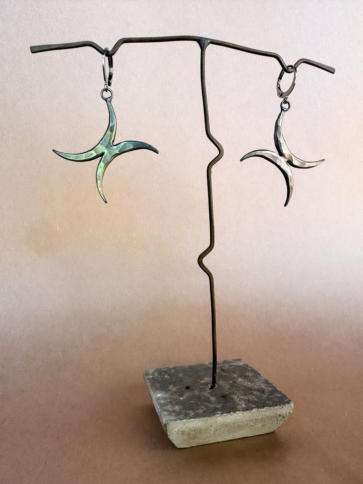 crescent sigil earrings
