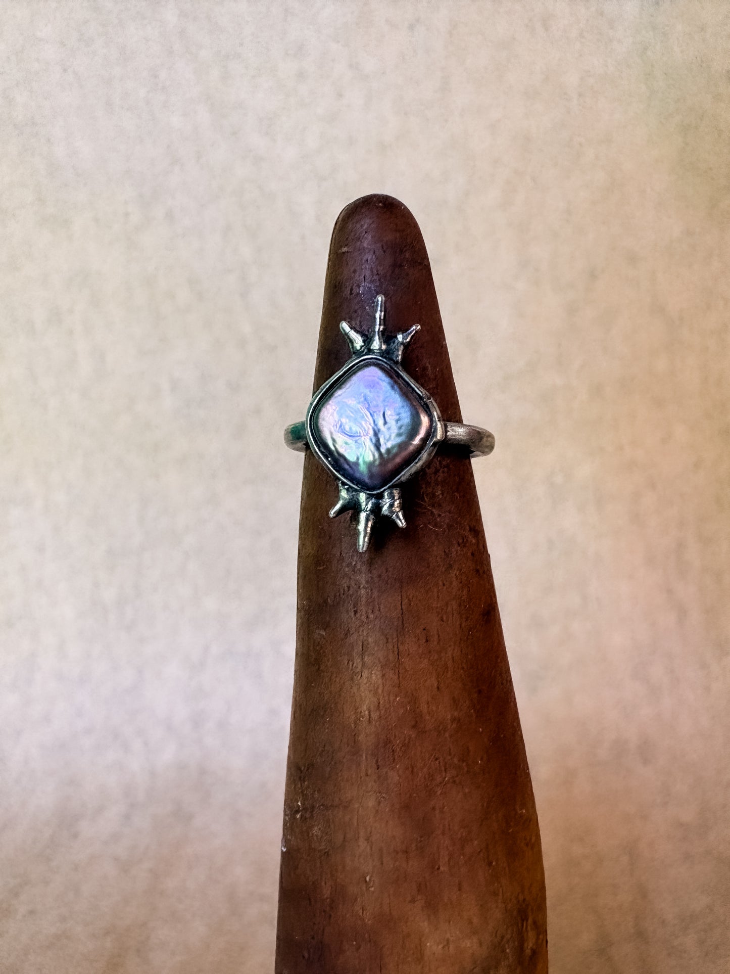 spiny pearl ring