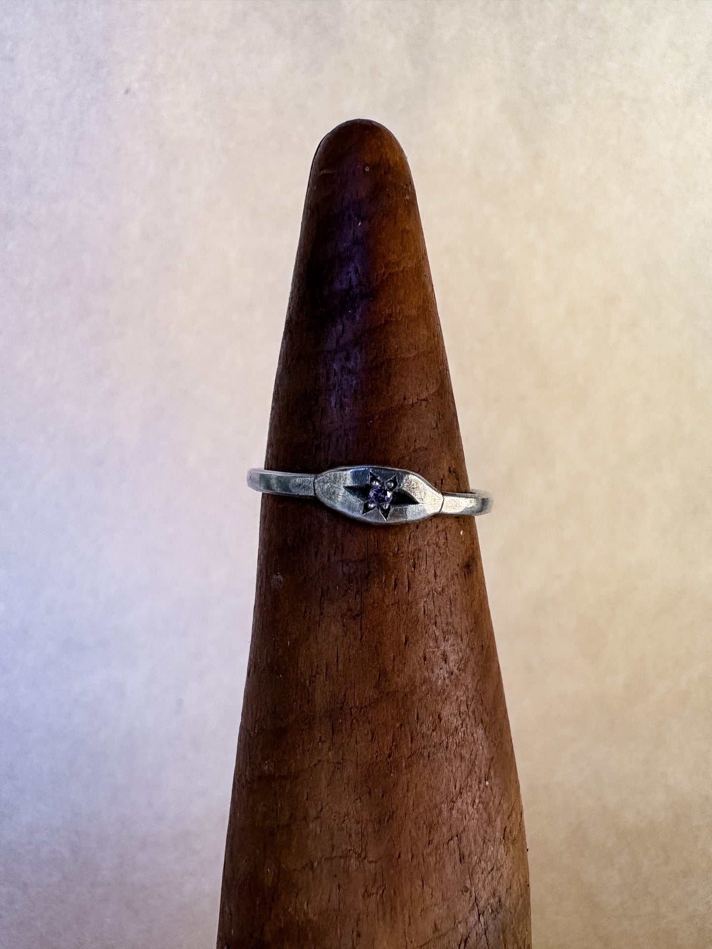 pink spark solitaire ring