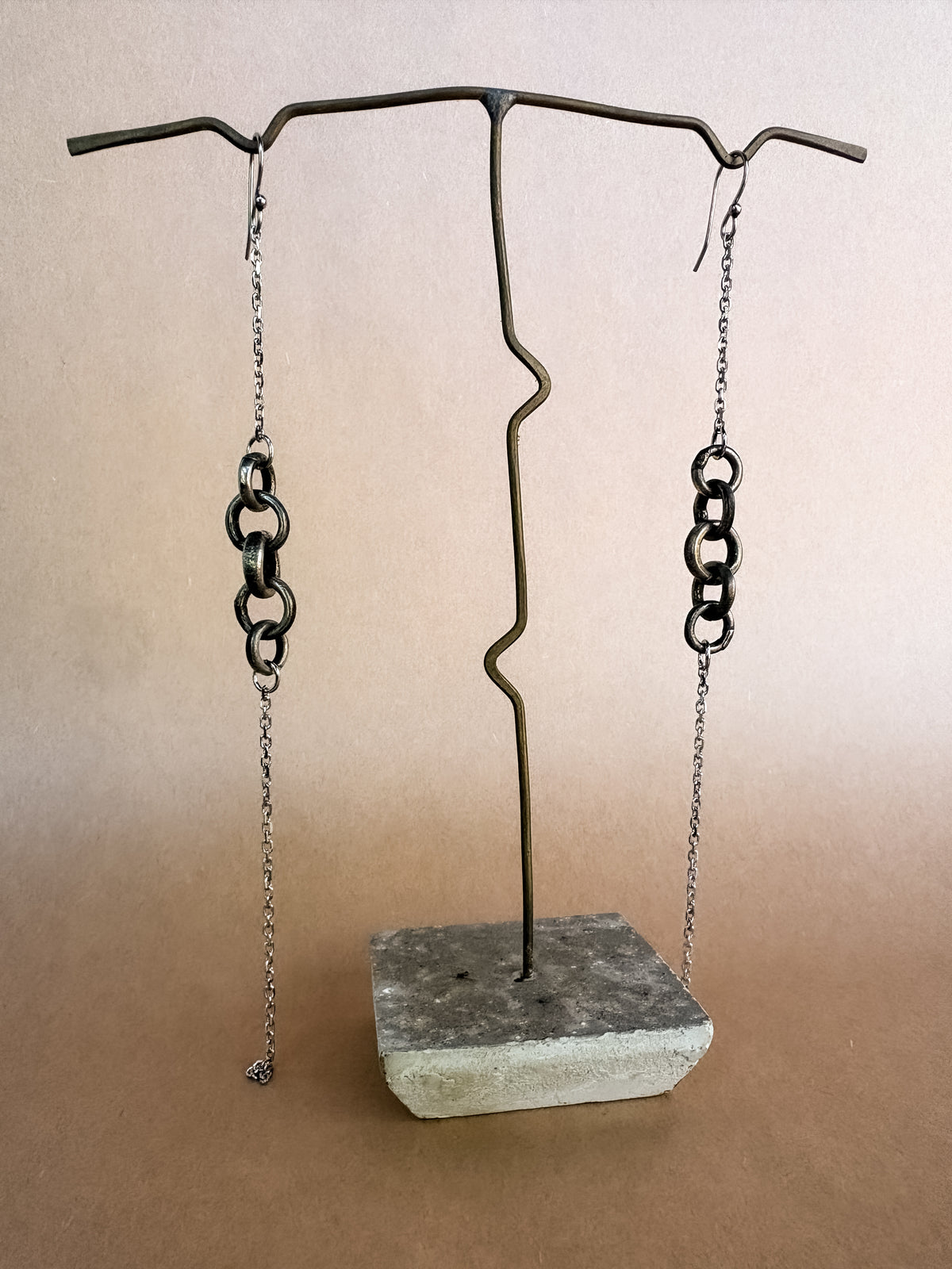 metallurgist chain earrings II