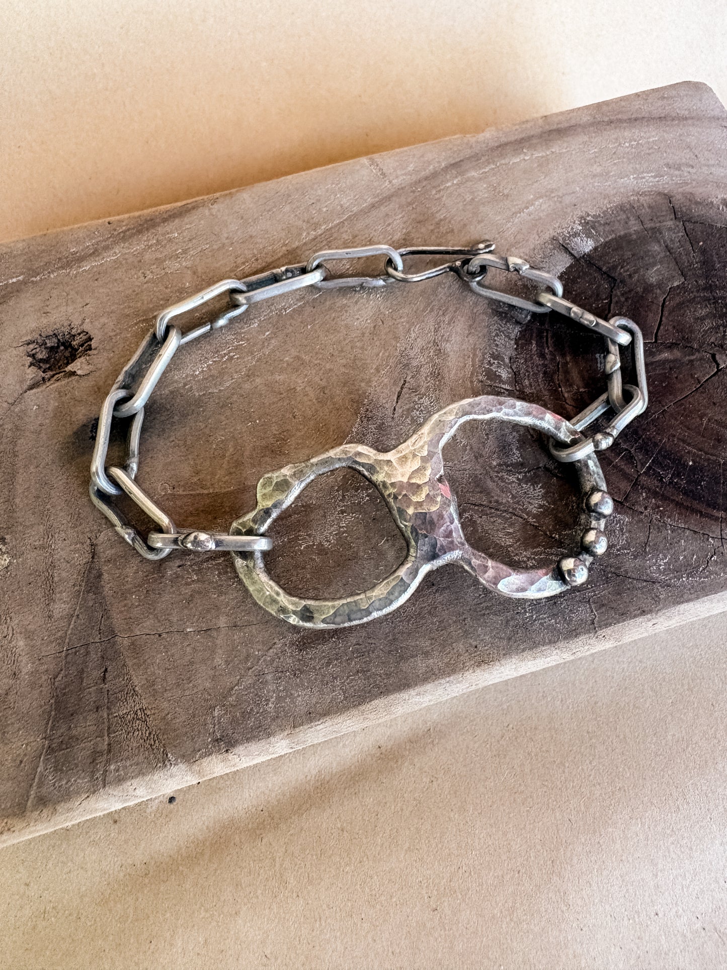 hammered infinity bracelet