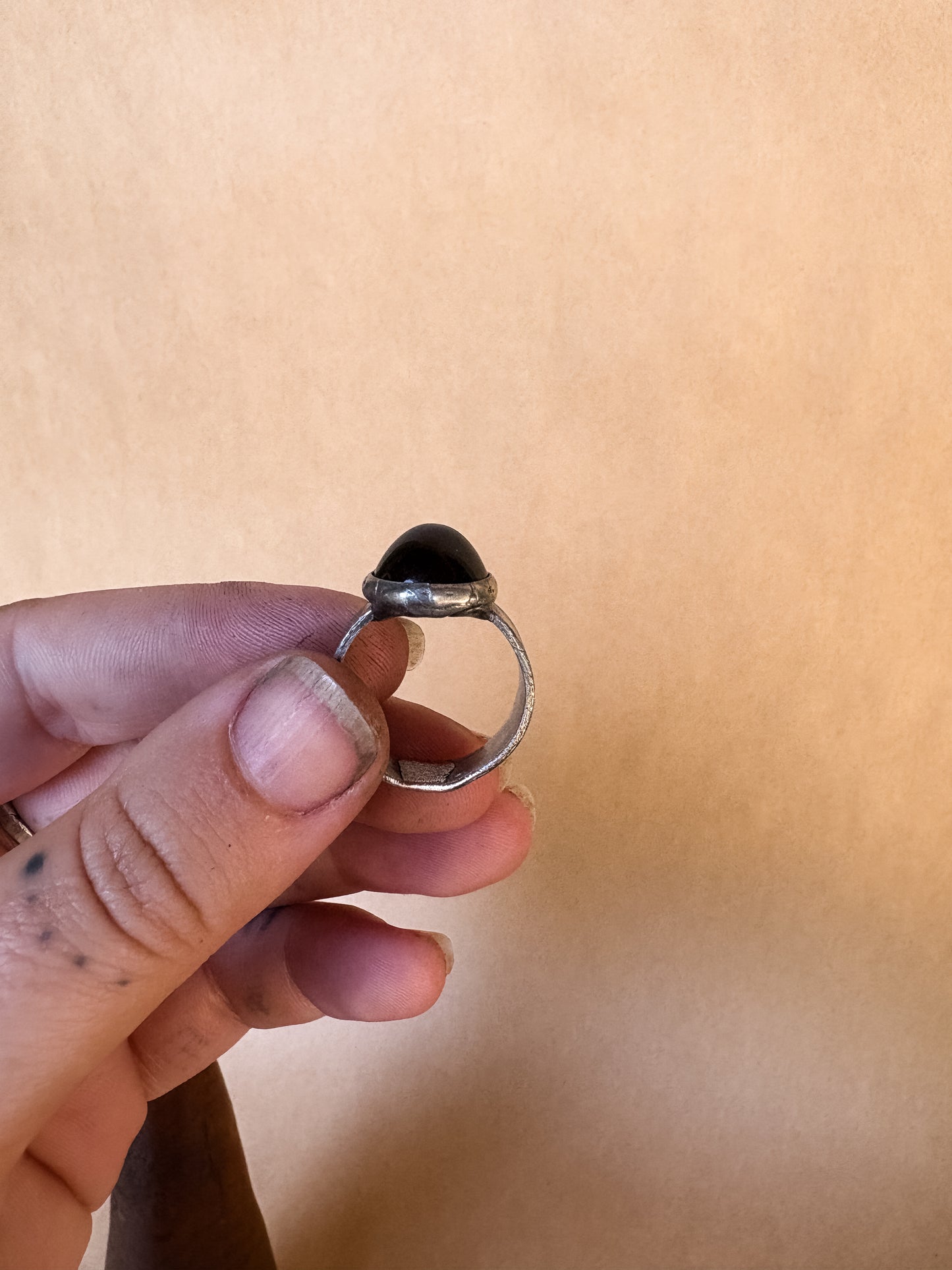 purple dome wide band ring
