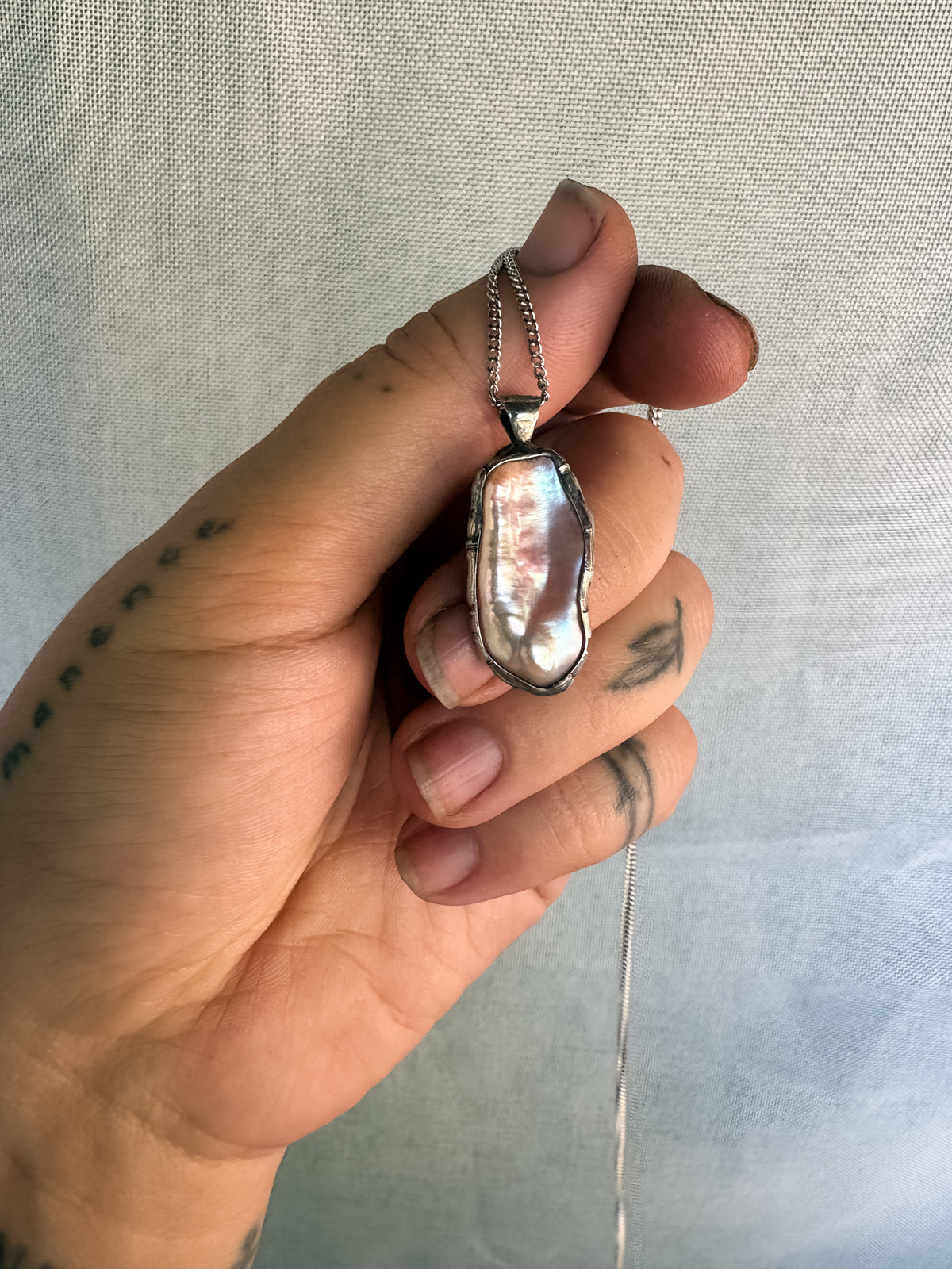 pearl glacier wrap necklace