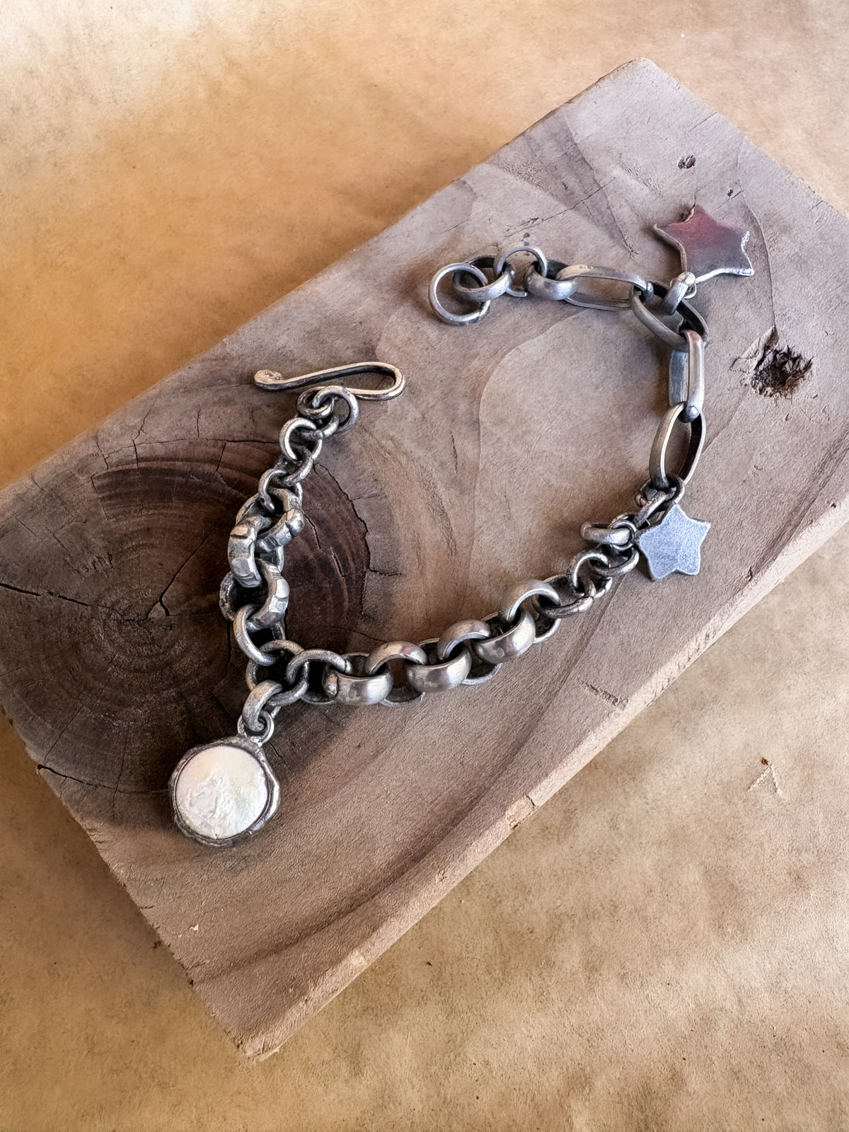 full moon charm bracelet