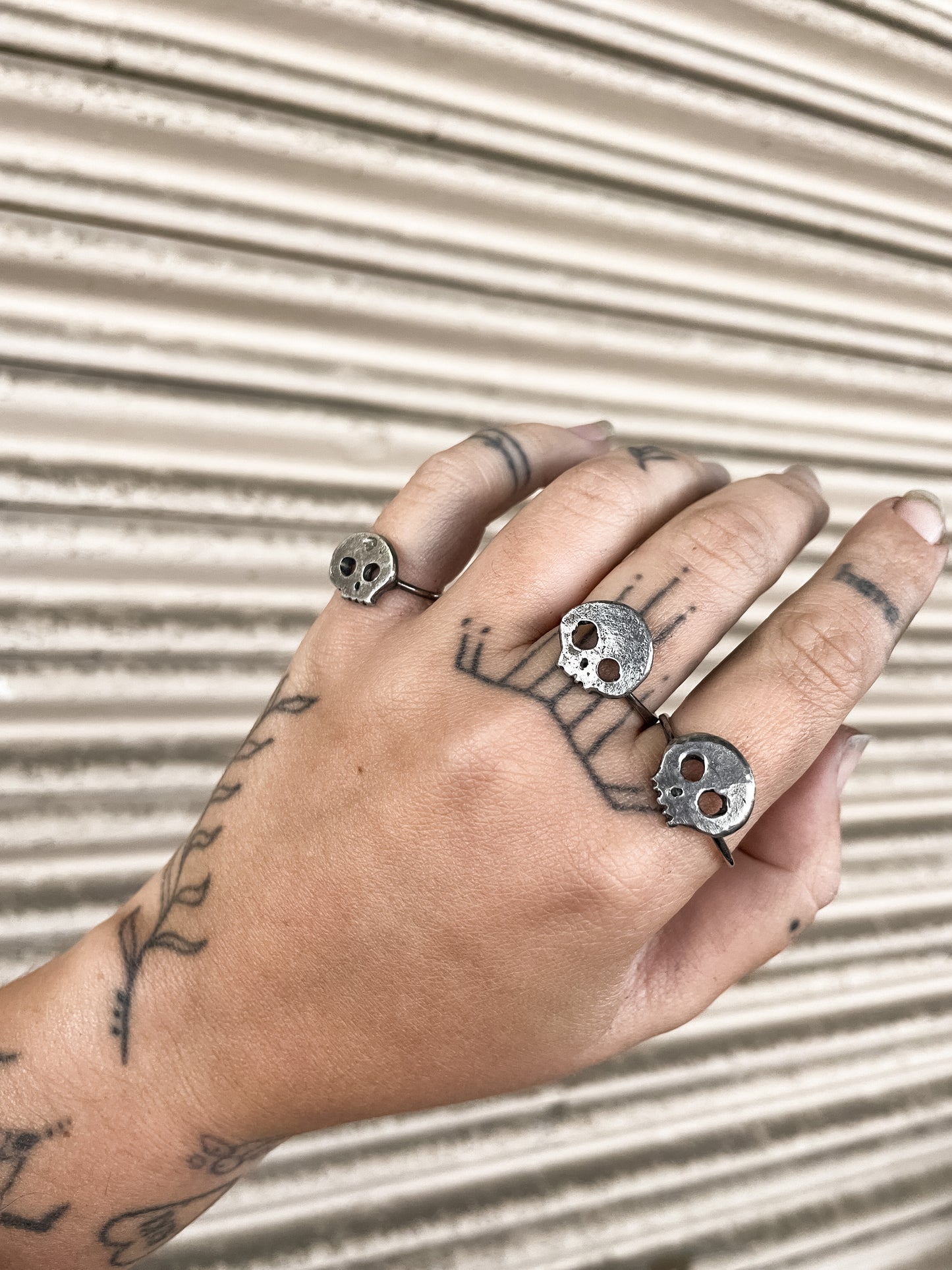 carved skull ring