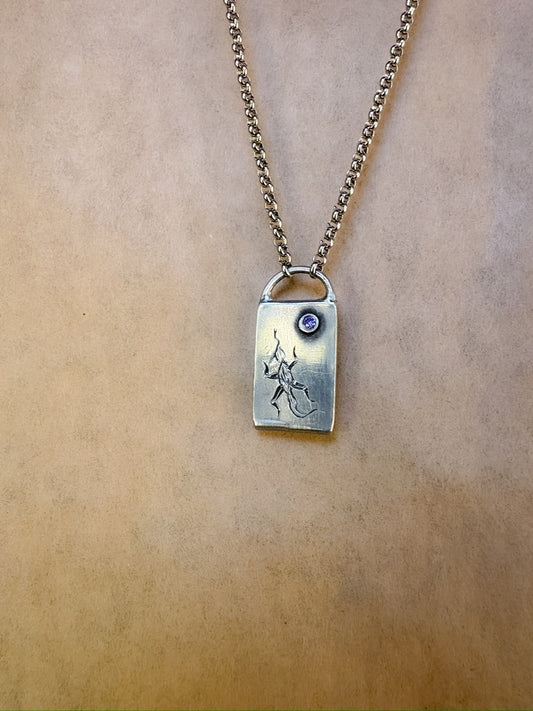 basking lizard necklace