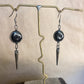 black spike earrings