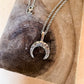 waning crescent moon necklace