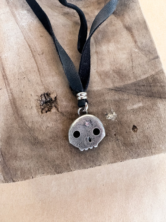 meteor skull wrap choker