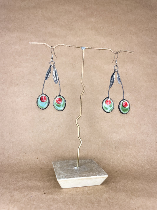 secora x rare mythos olive earrings