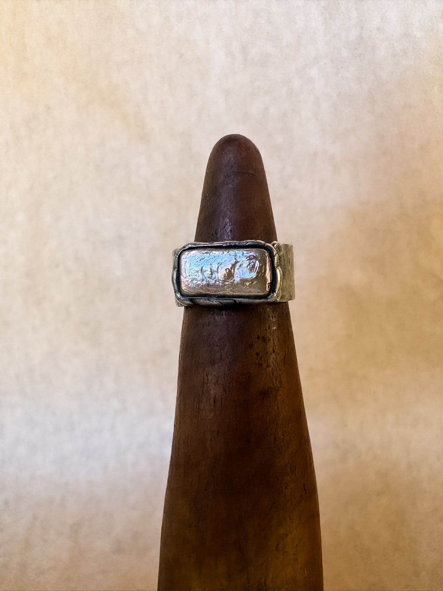 pearl bar ring