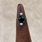 black & pearl ring