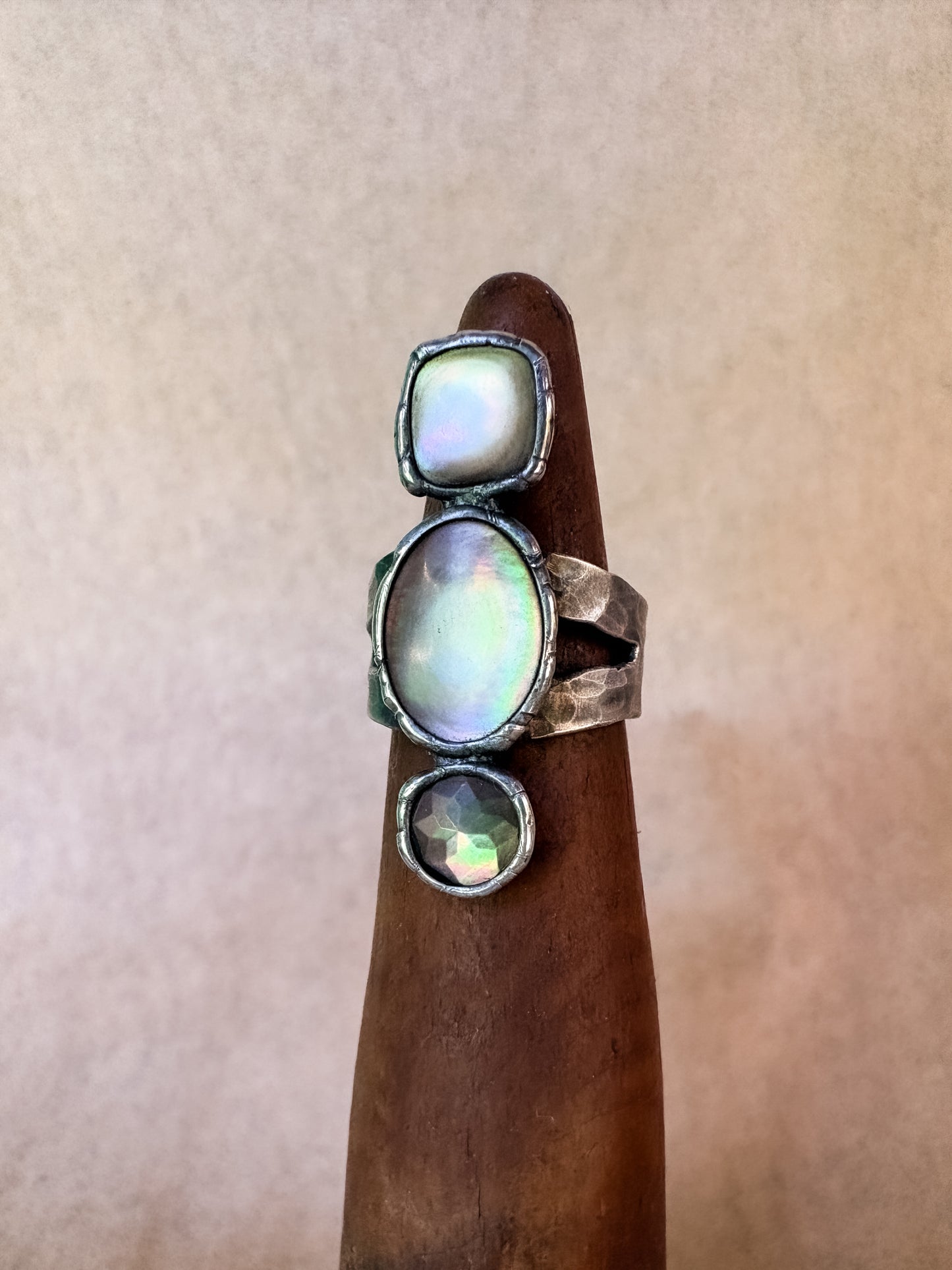 black glow triple ring
