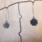carved cross drop earrings