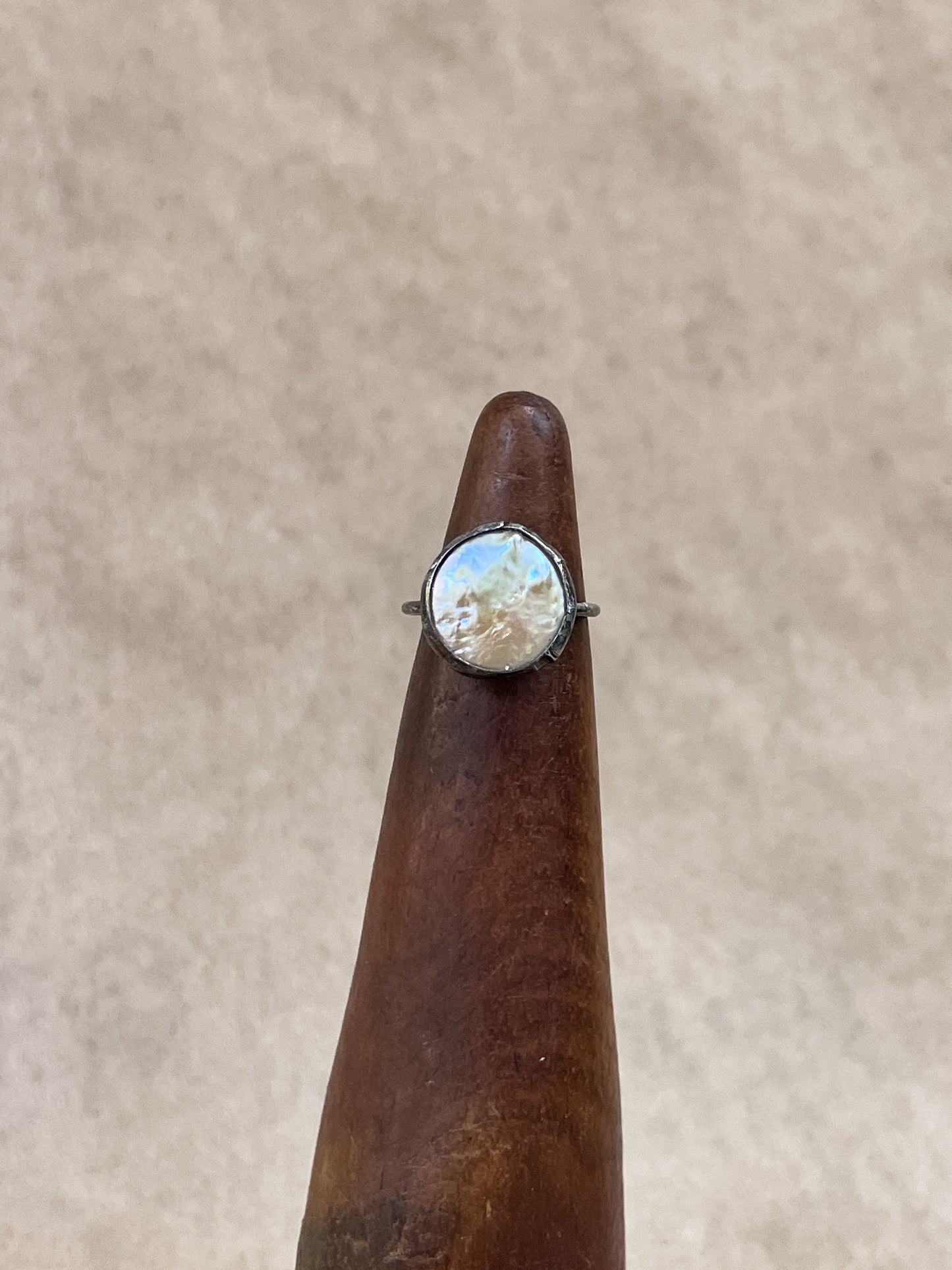 supermoon pearl ring