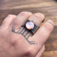 pink shell wide ring