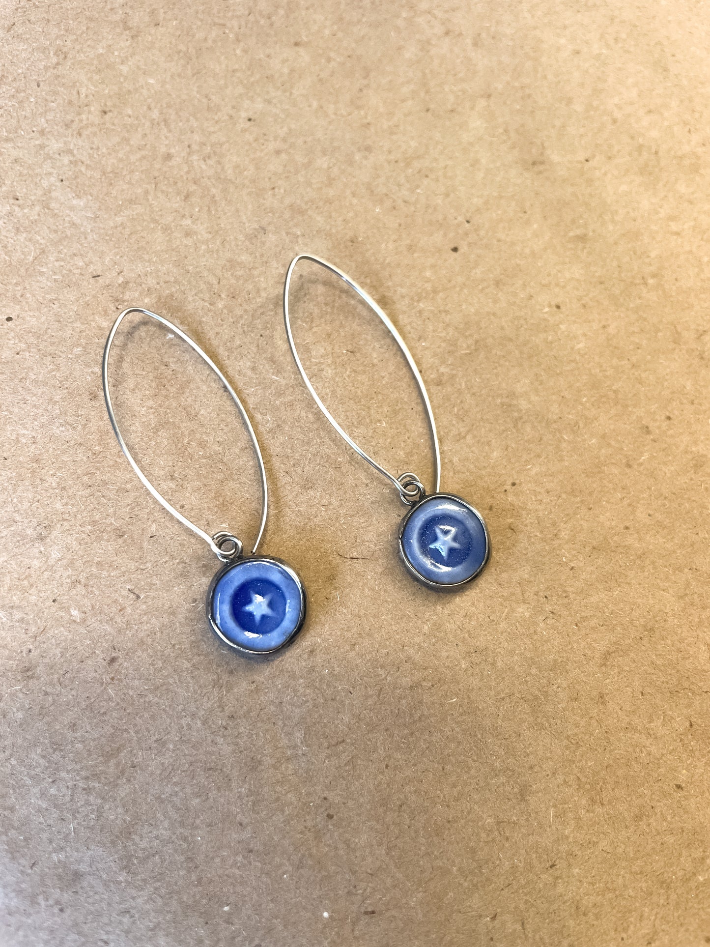 blue sky star earrings