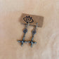olive cross earrings