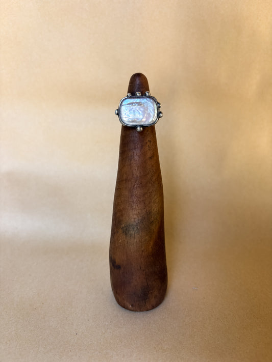 pearl window bauble ring